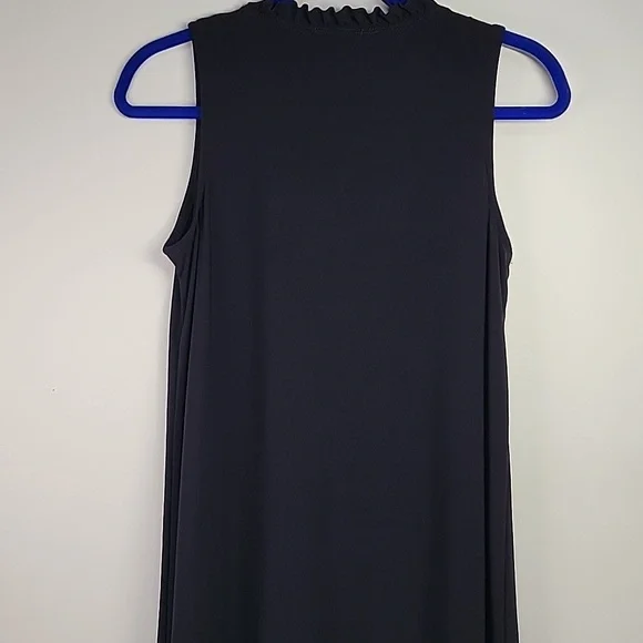 NIK AND NASH SLEEVELESS BLACK SLIP DRESS W/RUFFLES - Picture 5 of 7